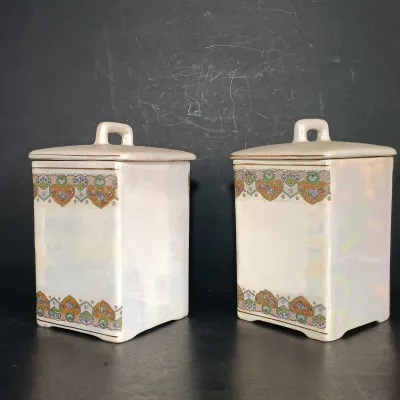 LOT 21: TBICO Czechoslovakia Ceramic Kitchen Canisters