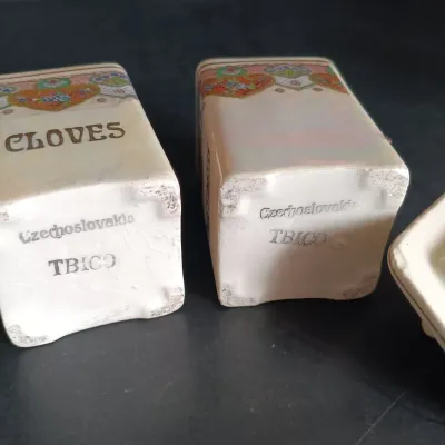 LOT 22: TBICO Czechoslovakia Ceramic Kitchen Canisters
