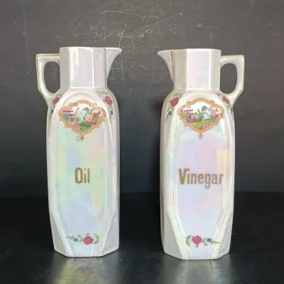 LOT 140: German Made Lustre Ceramic Kitchen Canisters