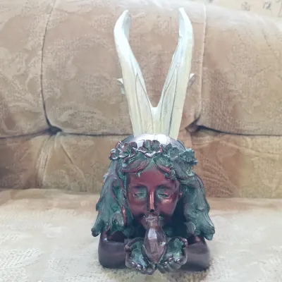 LOT 155: Fairytale Collection- Resin Art Nouveau Vase, Resin Mermaid in Shell and Fairy, 1938 German Reichspost Telegram & More