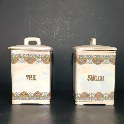 LOT 22: TBICO Czechoslovakia Ceramic Kitchen Canisters