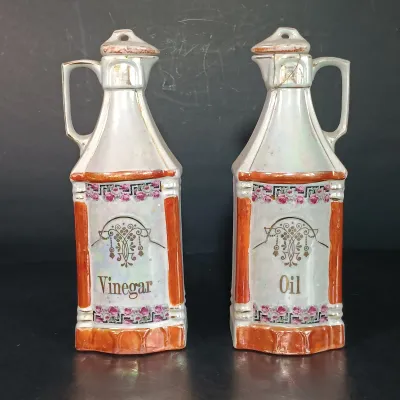 LOT 26: German Made Lustre Ceramic Kitchen Canisters