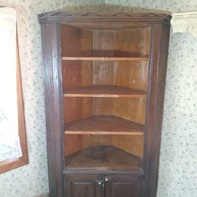 LOT 257: Wooden Corner Cabinet
