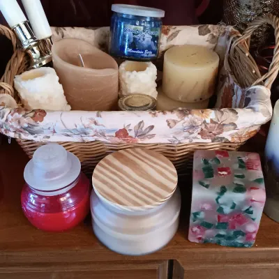 LOT 246: Large Collection of Candles, Vases & More