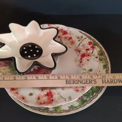 LOT 256: Garden Party Collection - Rose of England Mugs, Enameled Wine Glasses, Grace Tea Ware Mugs & More