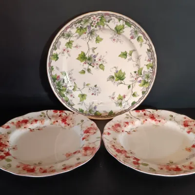 LOT 256: Garden Party Collection - Rose of England Mugs, Enameled Wine Glasses, Grace Tea Ware Mugs & More