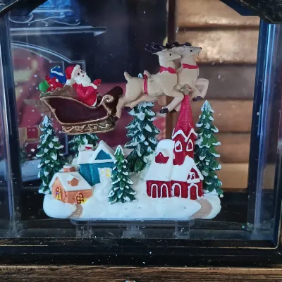 LOT 247: Mr. Christmas Deluxe Bell Symphonium with Records, Western Germany Paper Ornaments, Light-Up Water Lantern & More