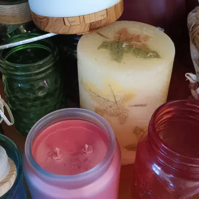 LOT 246: Large Collection of Candles, Vases & More
