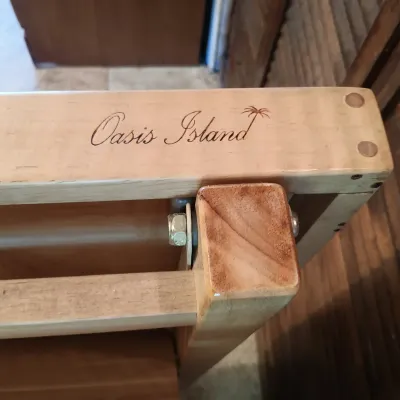 LOT 249: Oasis Island Collapsible Rolling Wood Kitchen Cart