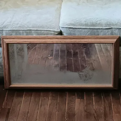 LOT 229: Vintage Josef OG Originals Fuzzy Bunny Music Box, Framed Rectangular Mirror Deer Landscape Art and More