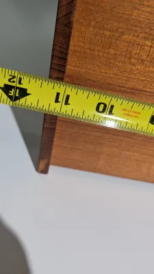 Sale Photo Thumbnail #415: Vintage Mid-Century Modern (MCM) Danish Modern Teak Tambour Roll-Top Box Organizers are highly sought-after collectible pieces designed for both stylish desktop organization and vintage media storage. These functional pieces feature rich solid teak wood g