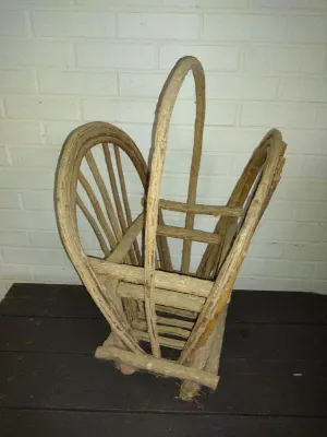 Rustic Bent Wood/Twig Magazine Rack- Approx 16" Wide