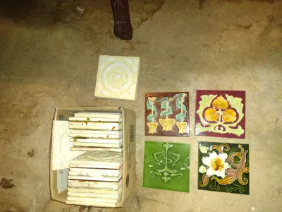 Collection of Glazed Tiles- Some Art Nouveau- Approx 20 Pieces- Each Approx 6" Square (G)