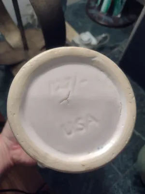 Pair of Pottery Vases- One Marked USA