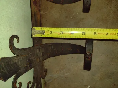 Antique Metal Three Hook Rack for Wall Mounting- Approx 26" Wide