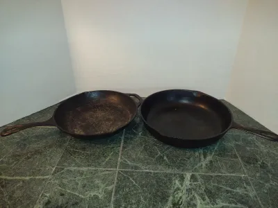 Pair of Cast Iron Skillets- One Lodge and One Unmarked