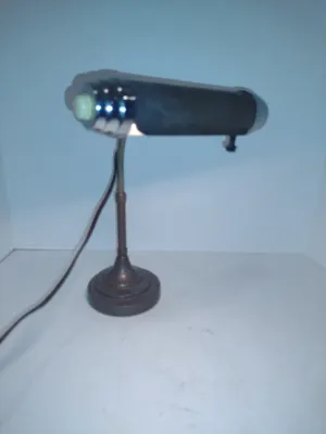 Metal Post Desk Top Lamp with Rotating Shade- Approx 12" Tall