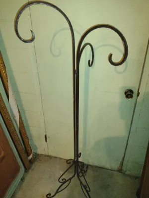 Folding Three Arm Metal Plant Hanger- Approx 59" Tall