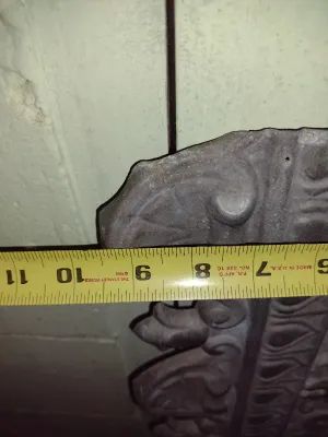 Antique Stamped Metal Decorative Trim- Approx 39 1/4" Long, 9 1/2" Tall- Three Pieces (Bas)