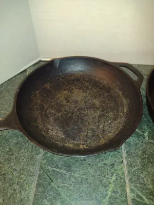 Pair of Cast Iron Skillets- One Lodge and One Unmarked