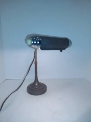 Metal Post Desk Top Lamp with Rotating Shade- Approx 12" Tall