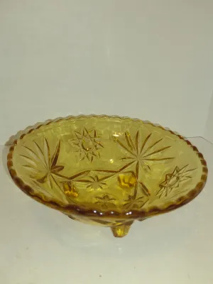 Pair of Glass Bowls- One Amber Glass
