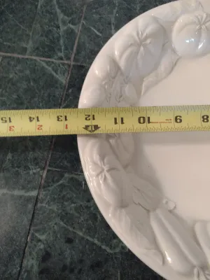 Williams Sonoma Italian Porcelain Serving Bowl- Fruit and Vegetable Design- Approx 12 1/2" Wide