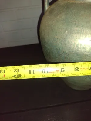 Pottery Table Top Lamp with Shade- Approx 26 1/4" Tall (P)