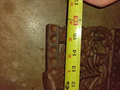 Pair of Antique Victorian Cast Iron Spandrel Brackets- C. Late 1800's- Measure Approx 18 1/2" x 15 3/4" (Set A)