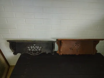Pair of Wooden Shelves