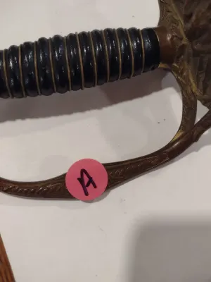 Antique 19th Century Gaylord Mfg Co (Chicopee, Mass) Military Officer's Sword with Sheath- Intricate Engraving on Blade (A)