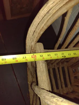 Rustic Bent Wood/Twig Magazine Rack- Approx 16" Wide