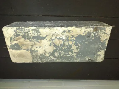 Painted Shelf with Cherub Image- Plaster/Ceramic Material- Approx 20" Long