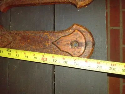 Pair of Rustic Wood Planks with Natural Hoof Hooks