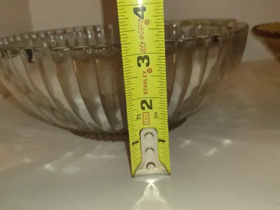 Pair of Glass Bowls- One Amber Glass