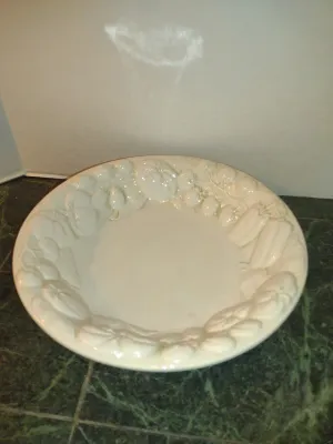 Williams Sonoma Italian Porcelain Serving Bowl- Fruit and Vegetable Design- Approx 12 1/2" Wide