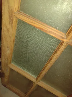 Pair of Wood Framed Eight Panel Windows with Original Hardware- Approx 47 1/2" Tall, 17" Wide (Bas-A)