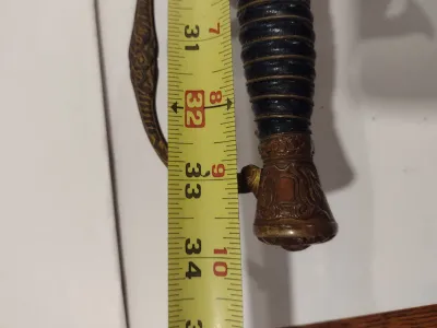 Antique 19th Century Gaylord Mfg Co (Chicopee, Mass) Military Officer's Sword with Sheath- Intricate Engraving on Blade (A)