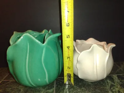 Pair of Stangl Tulip Design Pottery Planters