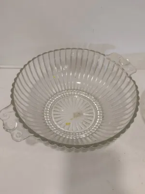Pair of Glass Bowls- One Amber Glass