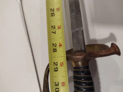 Antique 19th Century Gaylord Mfg Co (Chicopee, Mass) Military Officer's Sword with Sheath- Intricate Engraving on Blade (A)