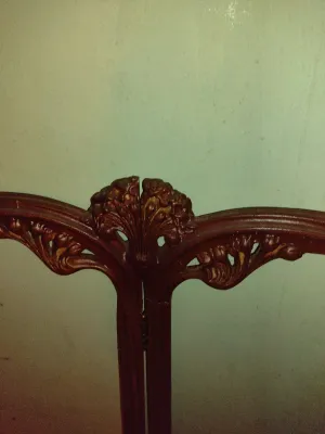 Two Pairs of Hinged Painted Wood Frames- Approx 34" Wide, 29 3/4" Tall (Bas)