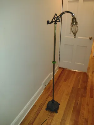 Metal Post Floor Lamp- Approx 55 1/4" Tall