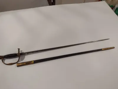 Antique 19th Century T.D. Gard Co (Worcester, Mass) Worcester Continentals Militia and Ceremonial Sword with Sheath (B).