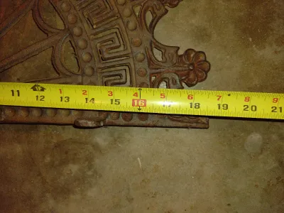 Pair of Antique Victorian Cast Iron Spandrel Brackets- C. Late 1800's- Measure Approx 18 1/2" x 15 3/4" (Set C)