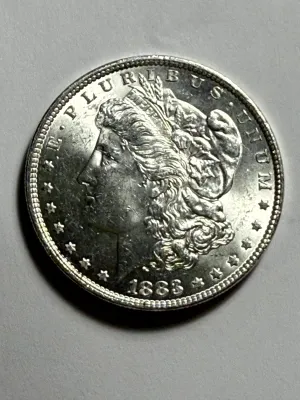 1883-P MS61/62 CONDITION MORGAN SILVER DOLLAR COIN-62A AS PICTURED.
