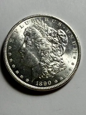 1890-P MS61/62 UNCIRCULATED CONDITION MORGAN SILVER DOLLAR COIN-37B AS PICTURED.