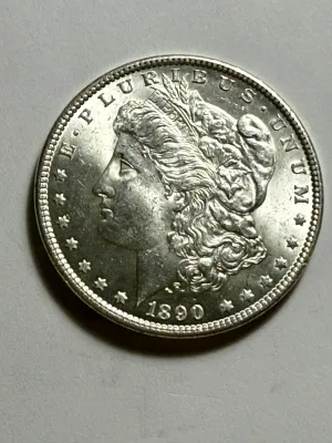 1890-P MS61/62 UNCIRCULATED CONDITION MORGAN SILVER DOLLAR COIN-44Z AS PICTURED.
