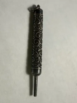 Antique 1800's Sterling Silver Marked & Tested Marked Mechanical Pencil American Works as Pictured.