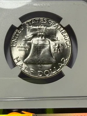 NGC CERTIFIED 1953-S MS65 FRANKLIN SILVER HALF DOLLAR COIN AS PICTURED.
